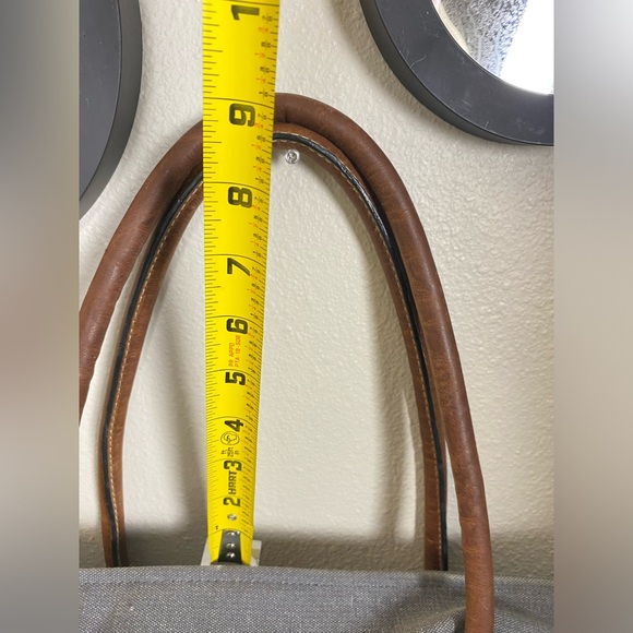 Le Papillon Retro Canvas Leather Large Shoulder Bag - Picture 15 of 16